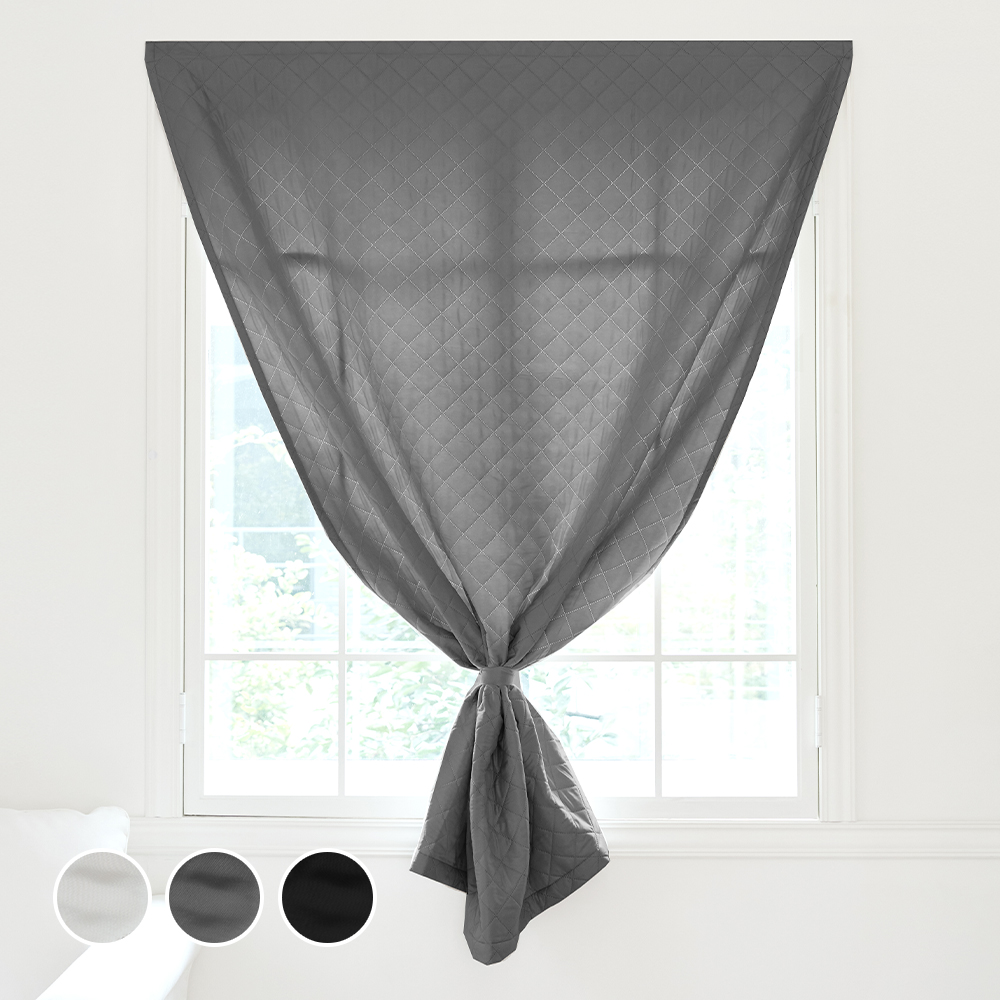 따숨 패딩 방한커튼 벨크로형 올리브 그레이, 100X120cm