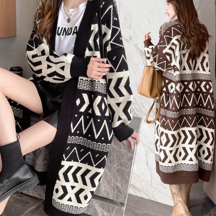 예쁜 데일리 가을롱가디건 겨울 니트 여성롱가디건