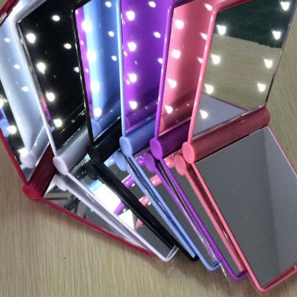 접이식 LED 휴대용 거울 메이크업 불들어오는 거울 - 메인 이미지
