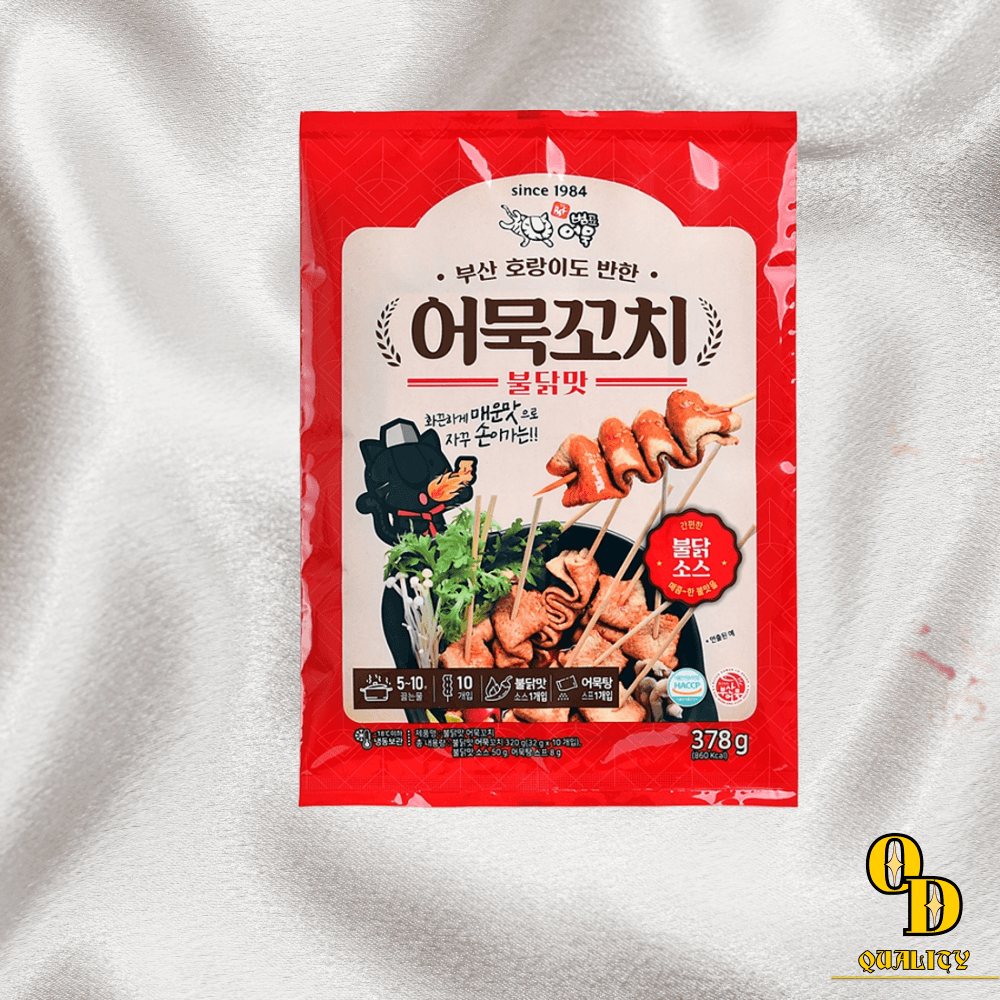 범표어묵 부산어묵 꼬치어묵 불닭오뎅 378g 1봉 : 오더퀄리티