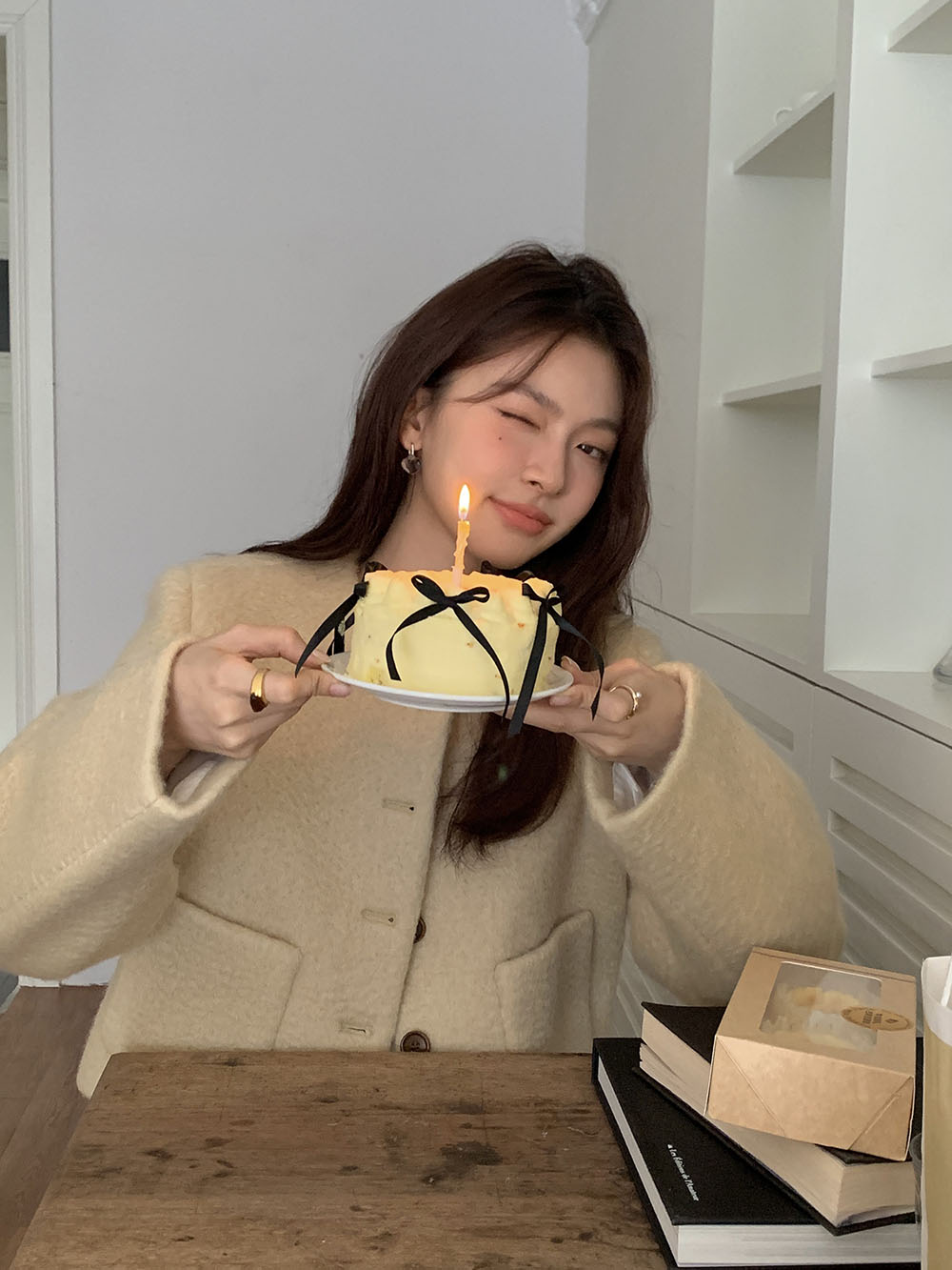 바배🚀너도나도템💖이브 노카라 버튼 울 숏 코트 재킷(2color) 상세 이미지 27