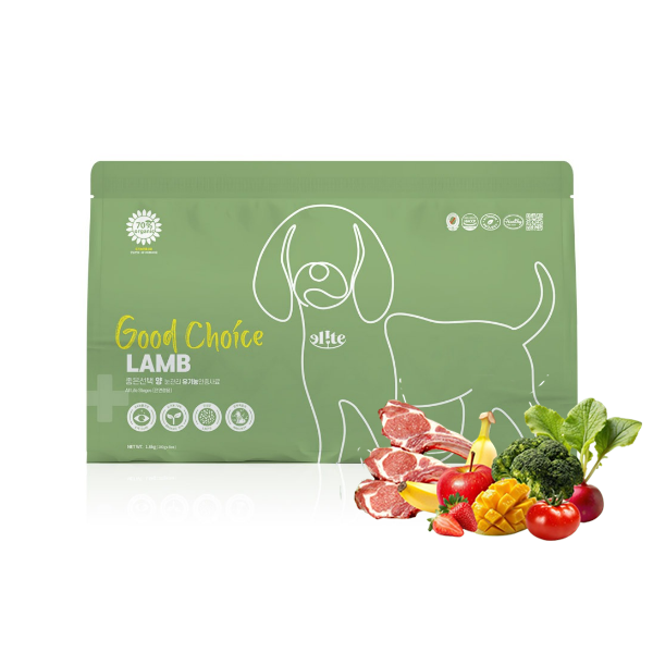 [샘플5개증정] 엘릿 엘리트 유기농 인증사료 안전한 강아지사료 양고기, 1.6kg, 1개