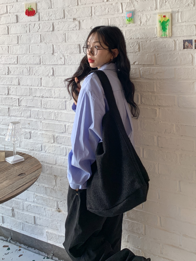 [보부상/빅백] 헤링 뽀글이 빅 숄더백 가방 3color 상세 이미지 32