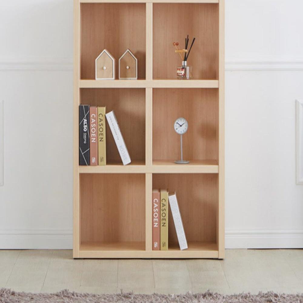 낮은 수납 책장 오픈형 3단 책장 정사각 가벽 책장