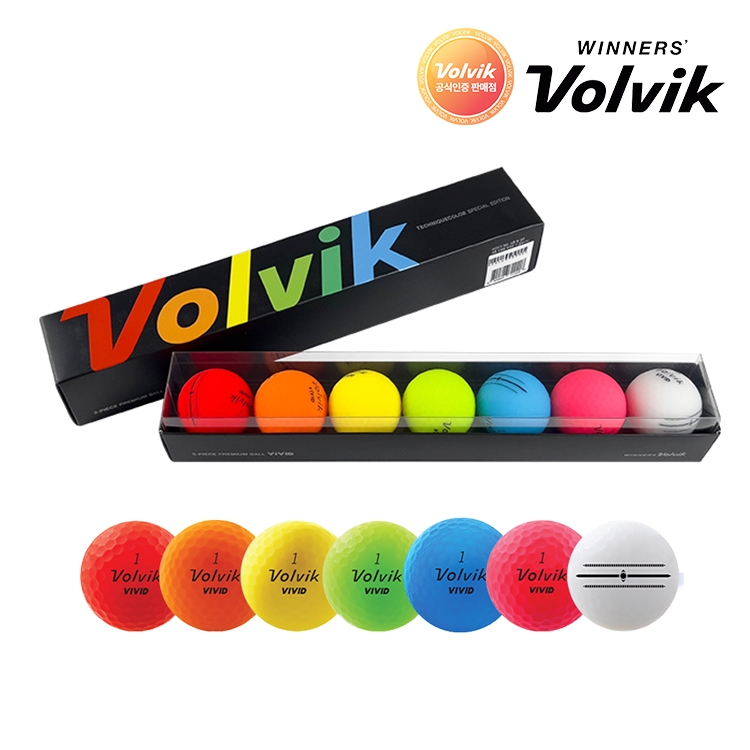 볼빅 VIVID 비비드 무광 레인보우 에디션 3피스 골프공 7구 선물세트 운동러 솔직 후기 | 실사용 리뷰 - 대표 이미지