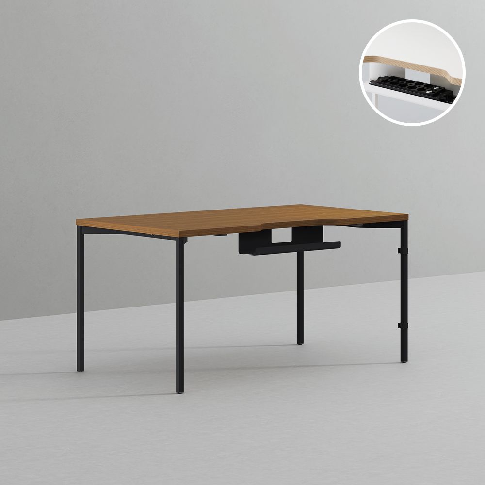 데스커 컴퓨터 책상 2.0 1400x800mm, 모던아카시아 - 상품 이미지