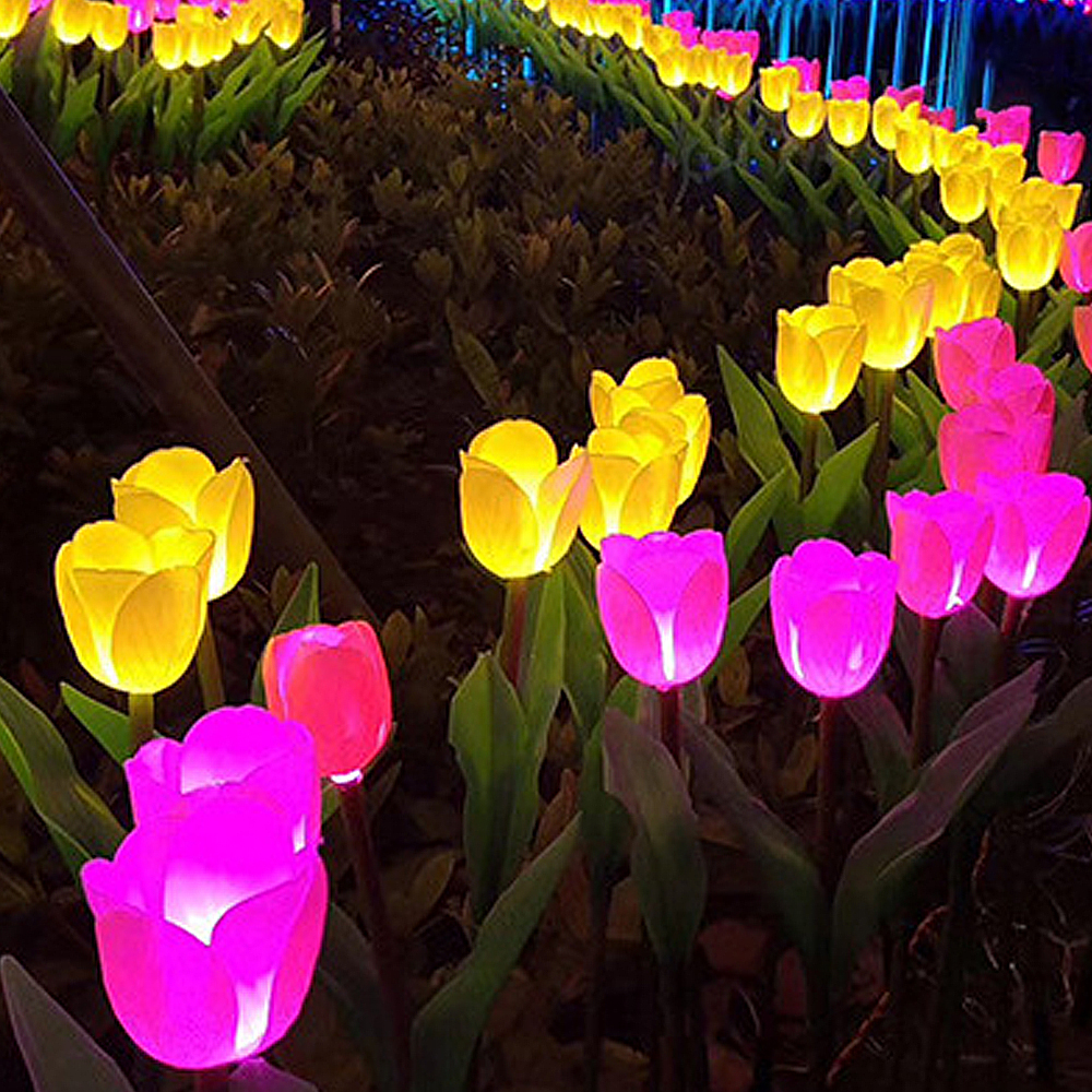 태양광 정원등 꽃등 LED 조명등 태양열 전구 수목 조경등 마당 테라스 조명 튤립 1+1 이미지 7