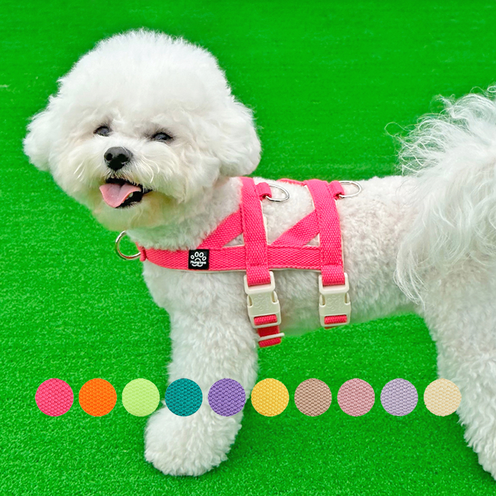 강아지 하네스 탈출방지 앞섬방지 소형견 관절보호 슬개골 앞고리 팔레트