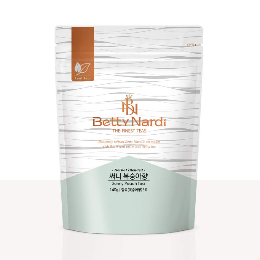 써니복숭아 가향차 피치 레몬 블렌딩티 허브티 리필 140g