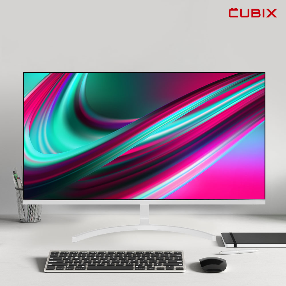 큐빅스 68.58cm(27인치) 스마트 모니터 구글 안드로이드 화이트 CX27GBX11 - 메인 이미지