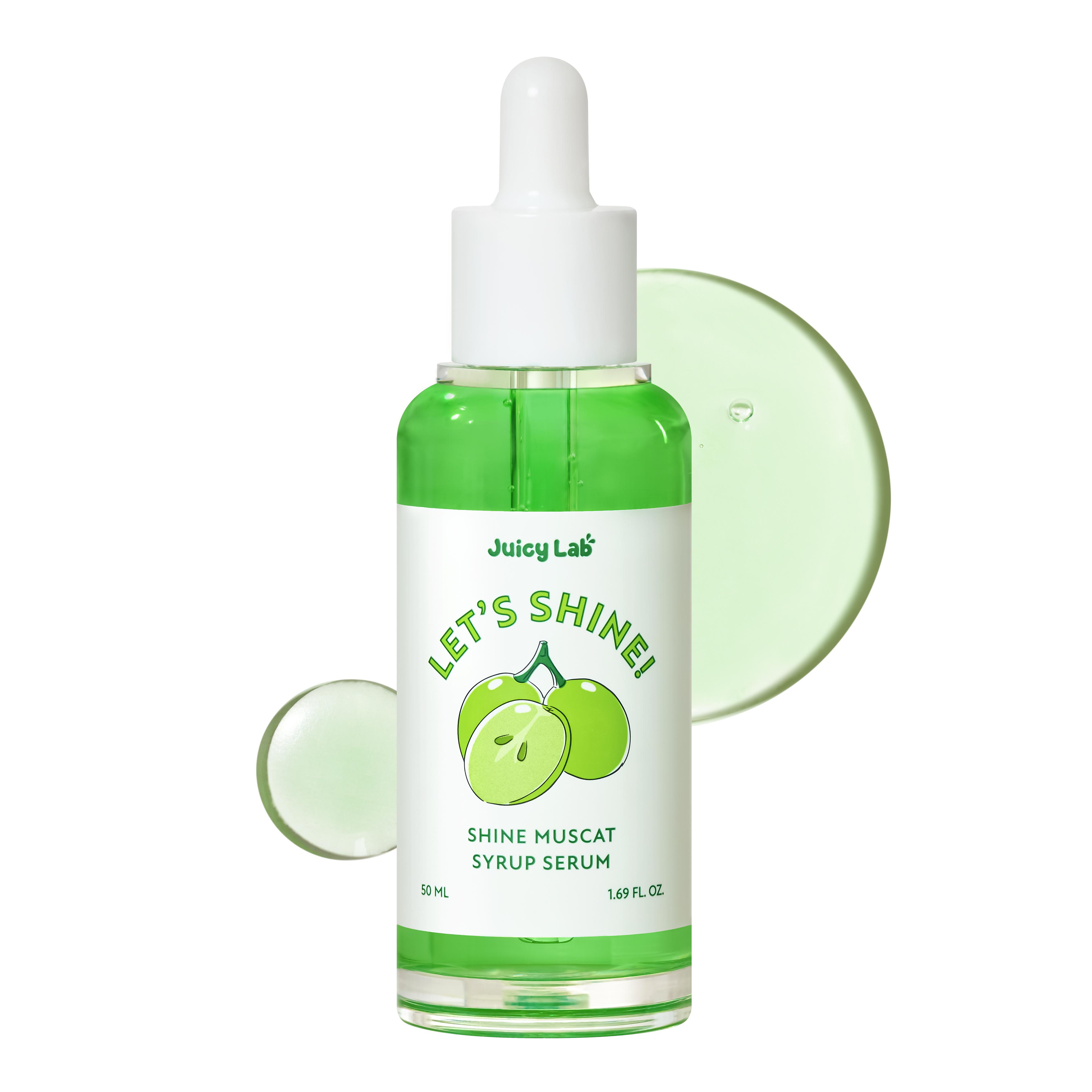 [진정의정석😌] 쥬시랩 렛츠샤인! 샤인머스캣 시럽 세럼 50ml (자장가세럼, 미백, 주름개선, 2중기능성, 고보습) - 상품 이미지