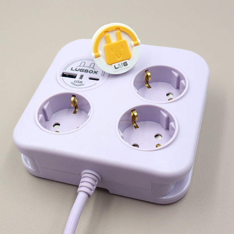 러그박스 납작 멀티탭 플러그 C타입 USB 디자인 납작한 멀티 플랫 콘센트 사각 1.4m - 상세 이미지 5