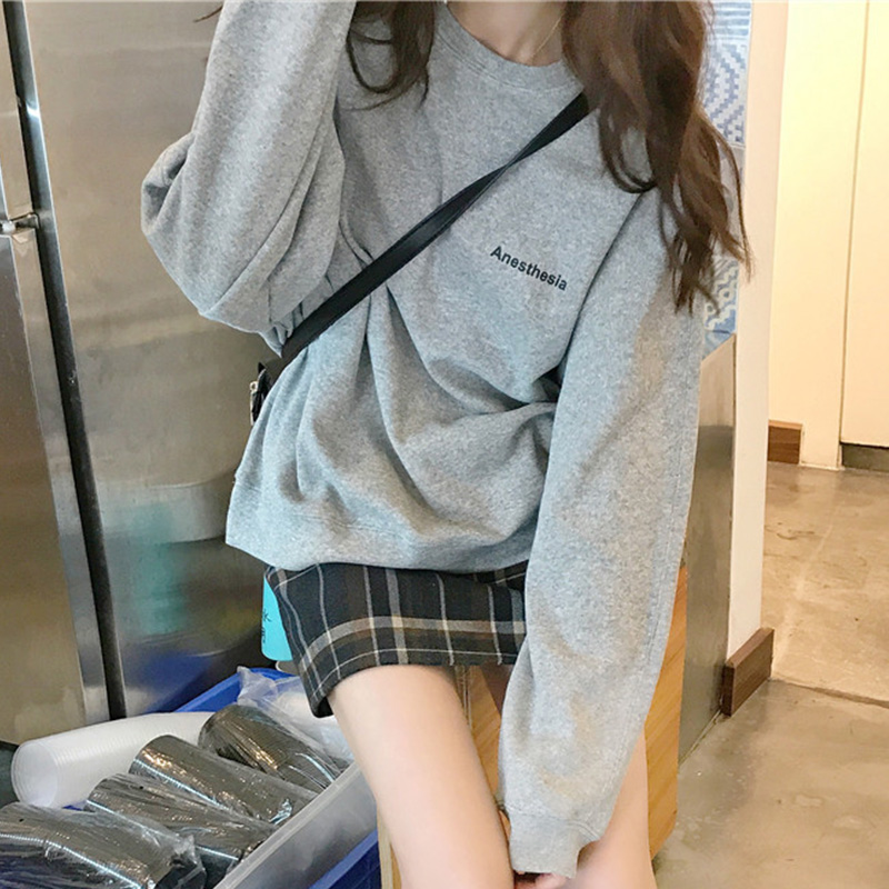 에브리 프린팅 맨투맨 6종 오버핏 여자 티셔츠 - 상세 이미지 2