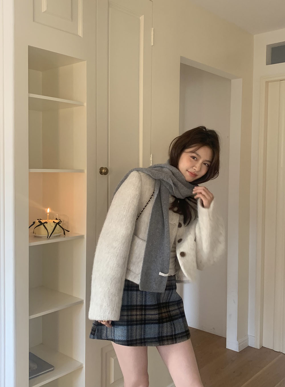 바배🚀너도나도템💖이브 노카라 버튼 울 숏 코트 재킷(2color) 상세 이미지 19