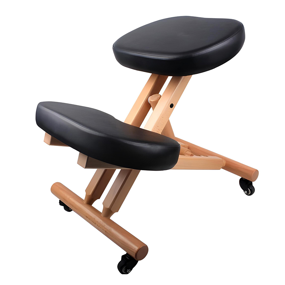 자세 교정 의자 무릎의자 허리 디스크 척추 강화 의자 블랙 바퀴