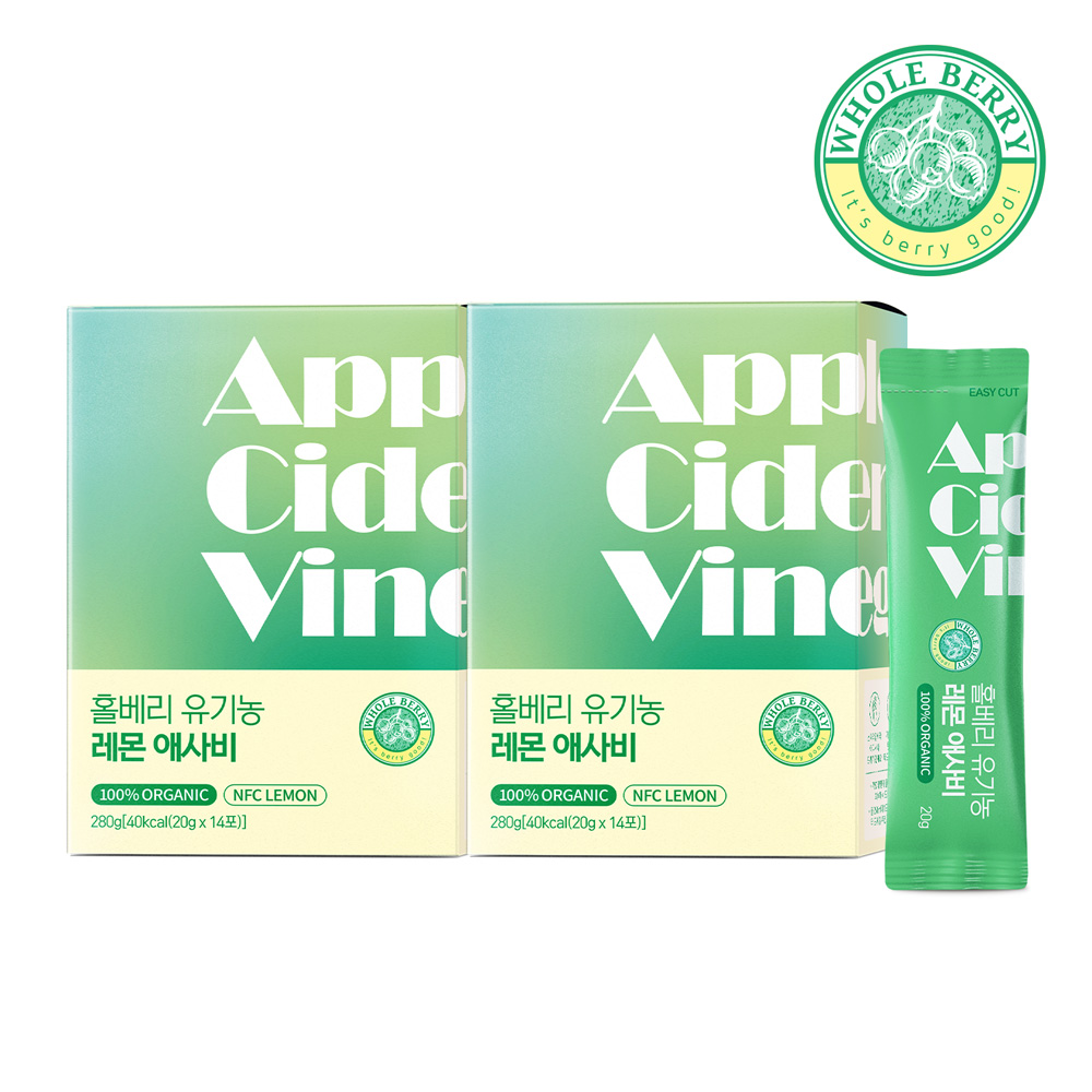 홀베리 유기농 레몬 애사비 2박스(20g, 총28포)