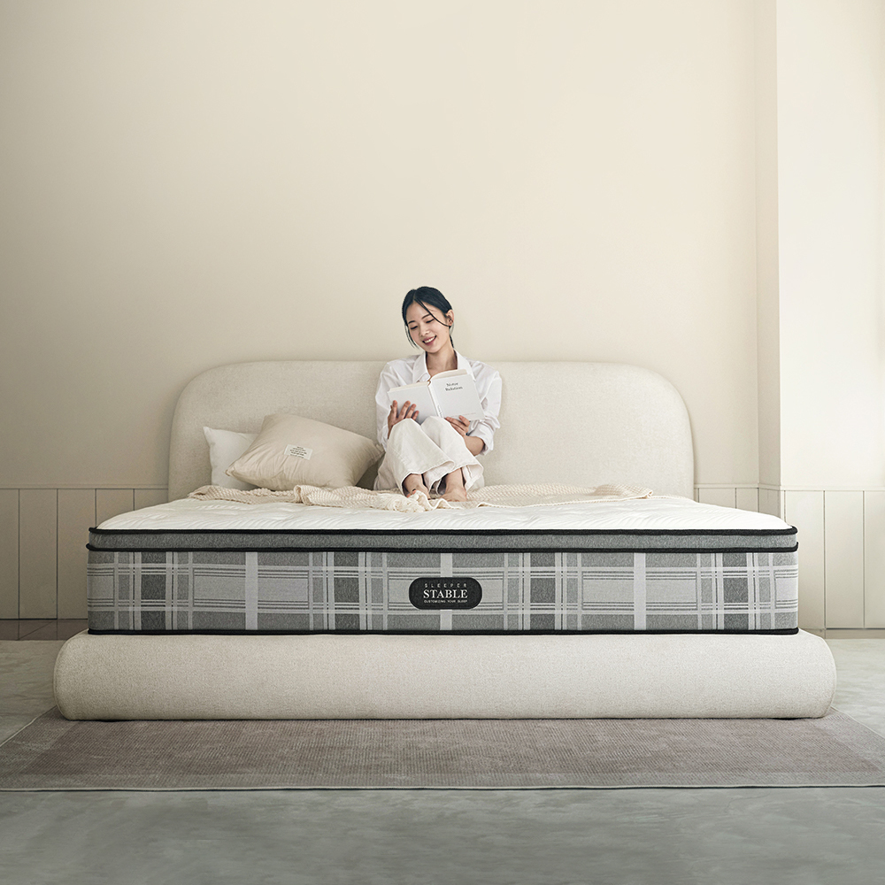 슬립퍼 스테이블 허리 단단한 하드 천연 라텍스 메모리폼 침대 매트리스 SS