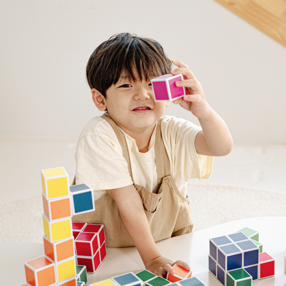 아오라 자석 블럭 블록 아기 유아 어린이 장난감 교구 큐브 (64pcs) - 상세 이미지 2