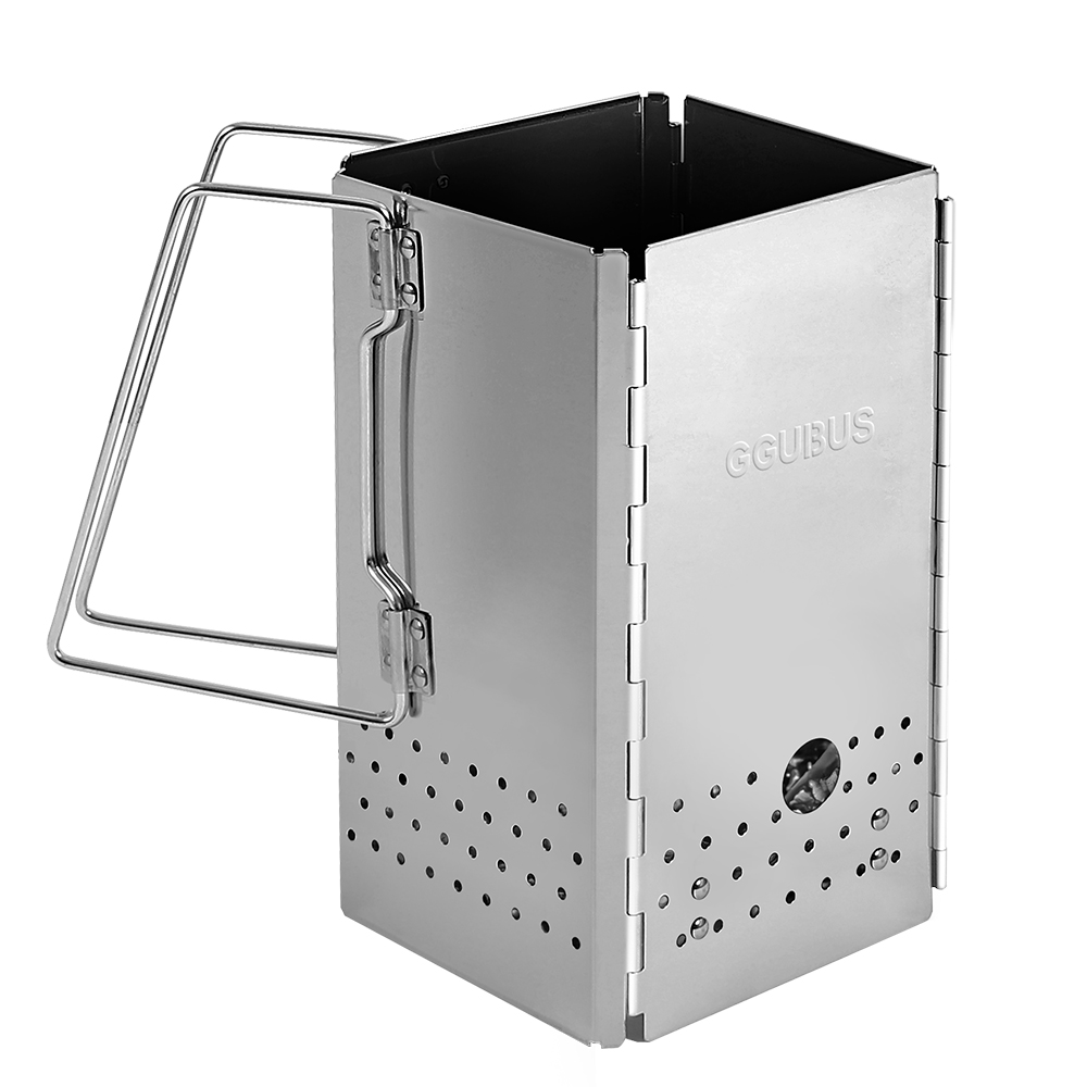 꾸버스 특대형 XXL 차콜스타터 사각 접이식 숯불 착화기 캠핑 휴대용 침니스타터 오덕 가방