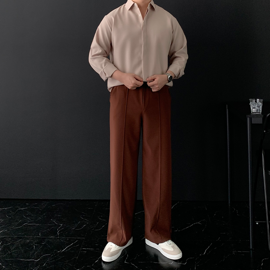 1+1 남자오버핏셔츠 남성링클프리셔츠 - 상세 이미지 3