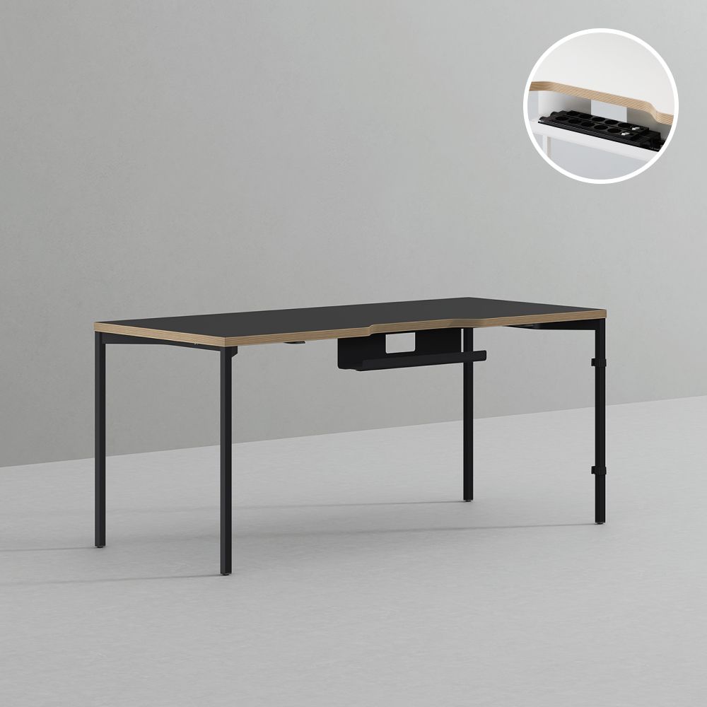 데스커 컴퓨터 책상 2.0 1600x700mm, 모던아카시아 - 상세 이미지 3