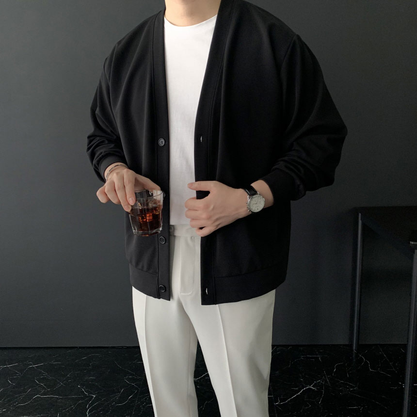 1+1 남자오버핏가디건 정장가디건 - 상세 이미지 5