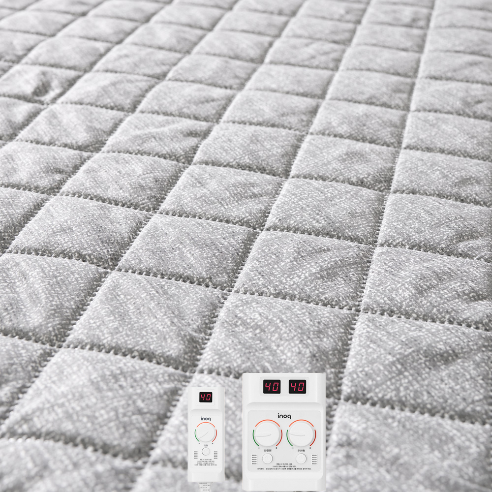 겨울 전자파 안심 카본 탄소 EMF 더블 그레이 2인용 전기요