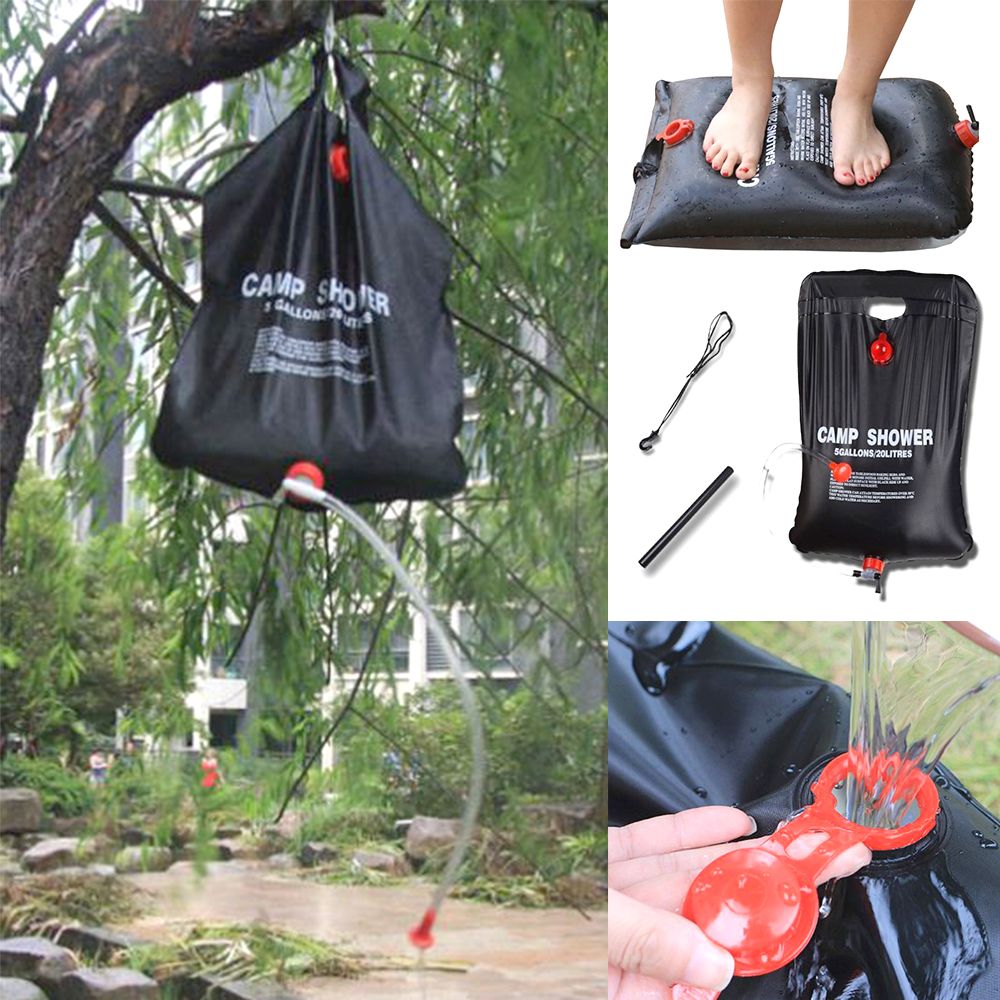 휴대용 야외 샤워기 20L 간편한 세안 간이 손잡이 물보관함