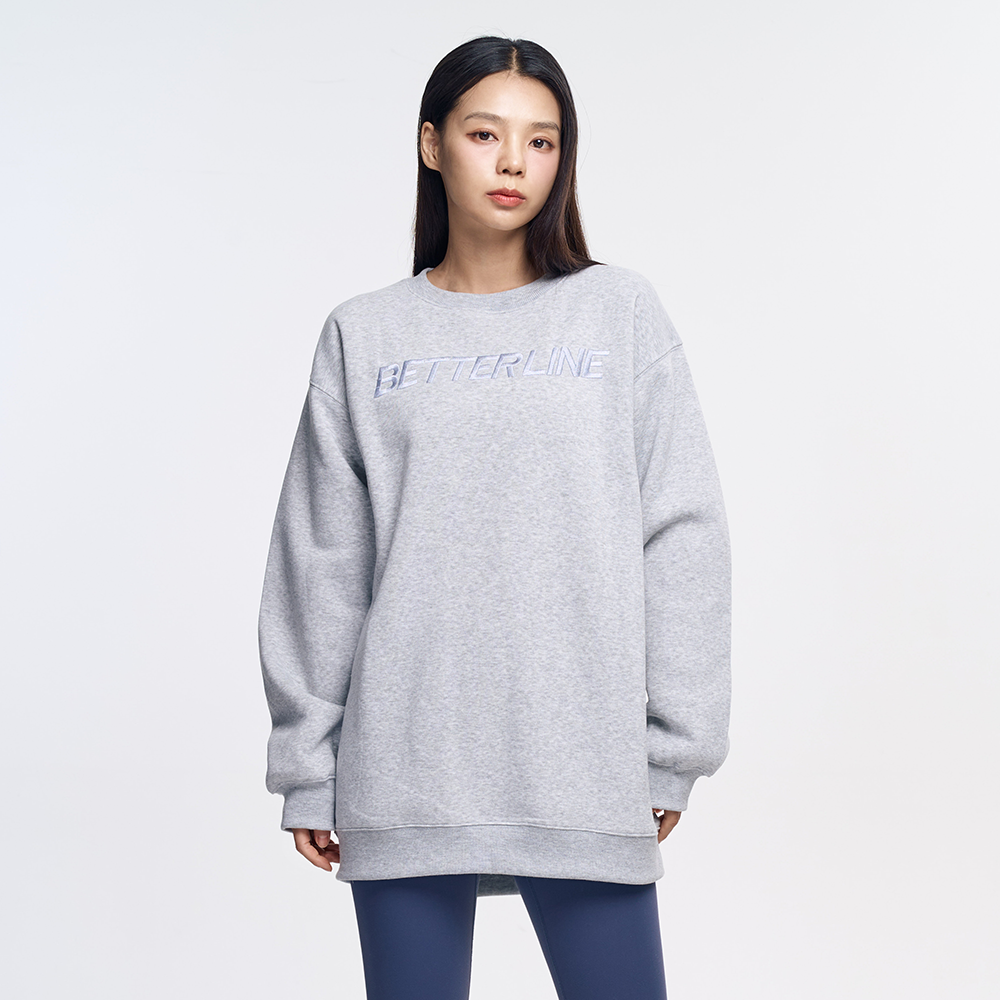 여성 맨투맨 티셔츠 루즈핏 오버핏 빅사이즈 기모 무지 후드티 롱 박스티 - 상세 이미지 2