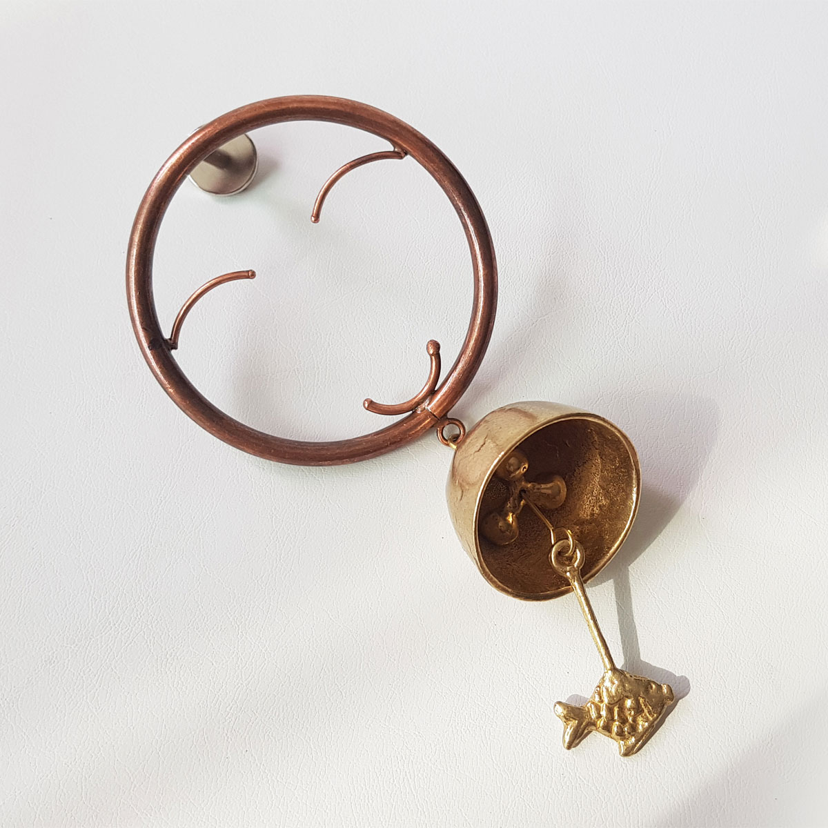 스마일 재물복 현관종 출입문 황동원형 도어벨 현관문종 이미지 7