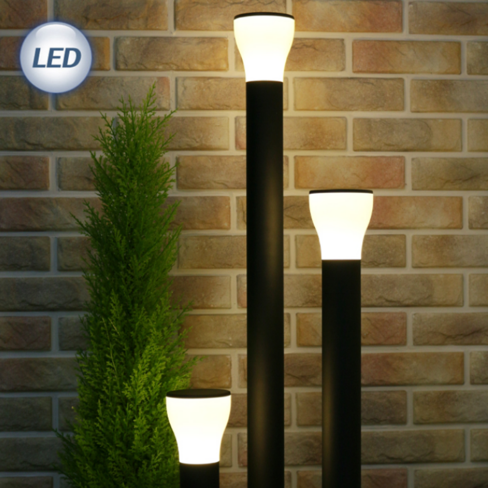 LED 외부 전기 정원등 잔디등 가로등 열주등 외등 블랙/42CM - 상품 이미지