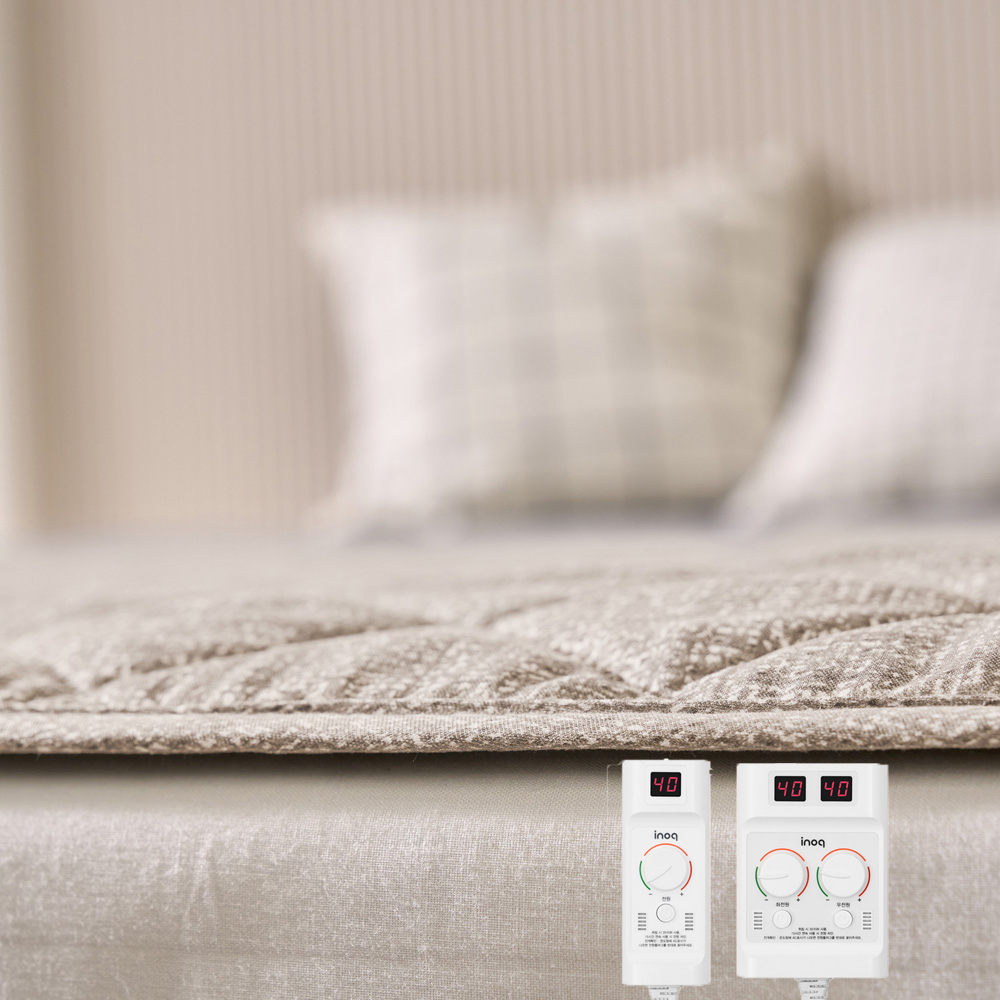 카본 탄소 EMF 전자파 안심 특대형 좌우 분리난방 베이지 전기요