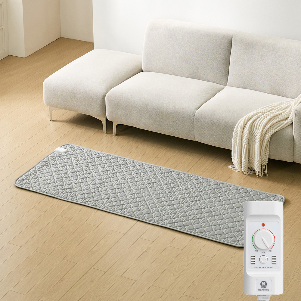 곰표한일 무자계 전자파안심 워셔블 세탁 양면 전기요 그레이 소형