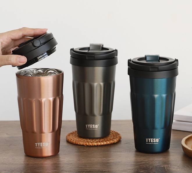 TYESO 타이소 다이소 캠핑 들고 다니기 편한 스텐 핸들 텀블러 행사 기념품 500ml 이미지 8