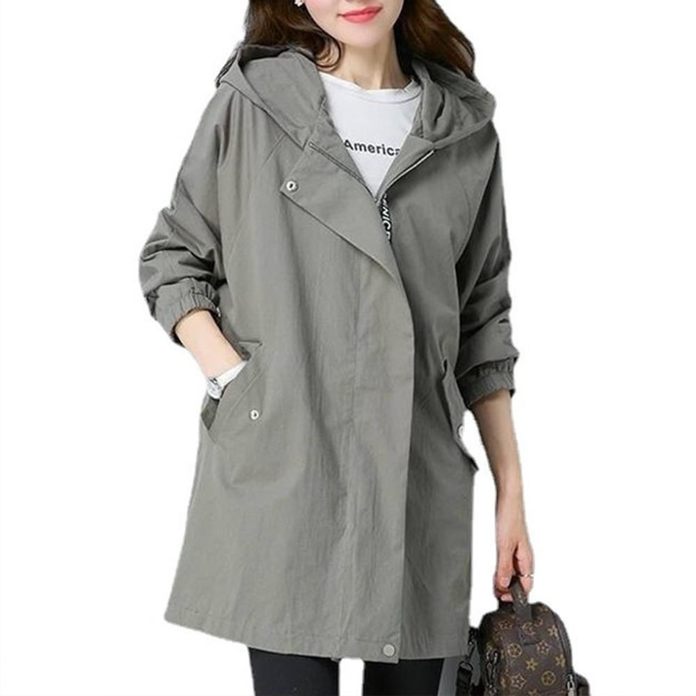 M-5XL 여자 자켓 봄 캐쥬얼 40대 중년 외투 점퍼 가을 재킷 간절기 긴팔 빅사이즈 - 상품 이미지