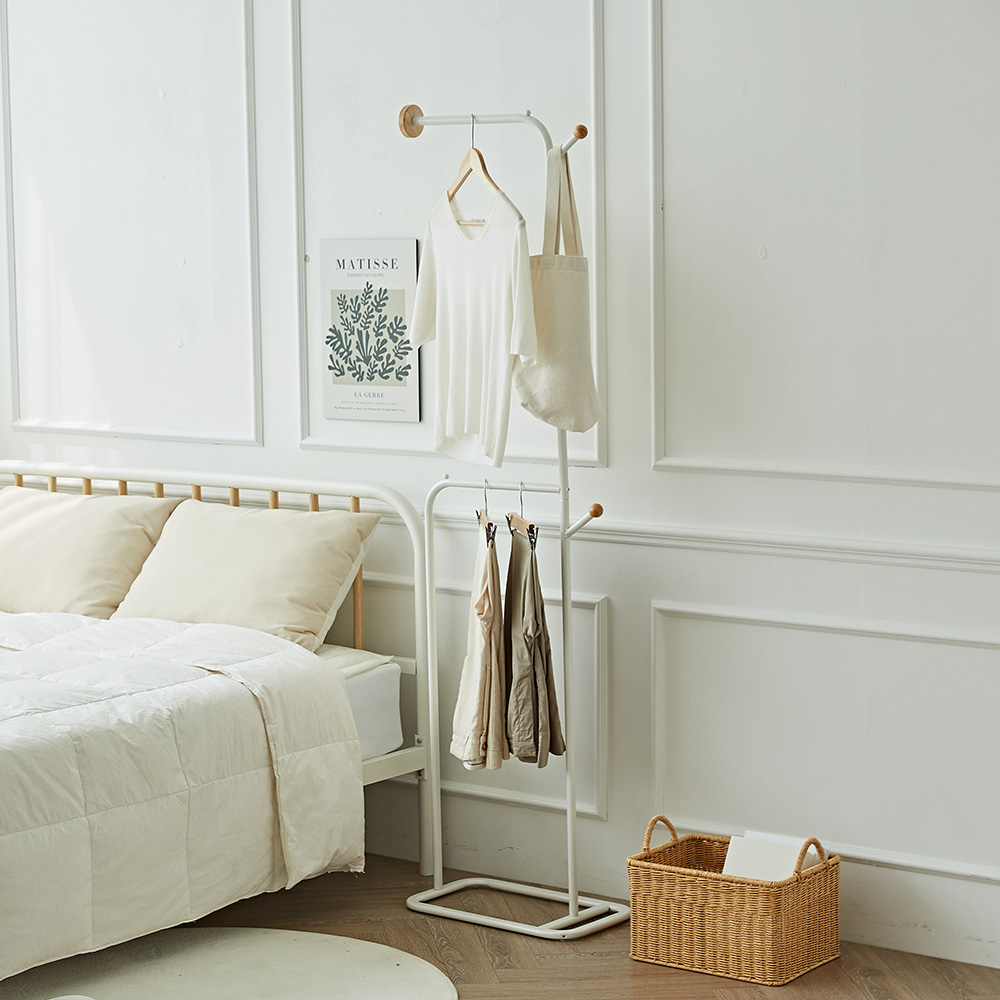 이노센트 로그 2단 높은 스탠드 이동식 옷걸이 행거 i104656