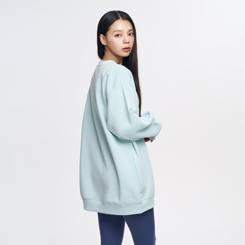 여성 맨투맨 티셔츠 루즈핏 오버핏 빅사이즈 기모 무지 후드티 롱 박스티 - 상세 이미지 5