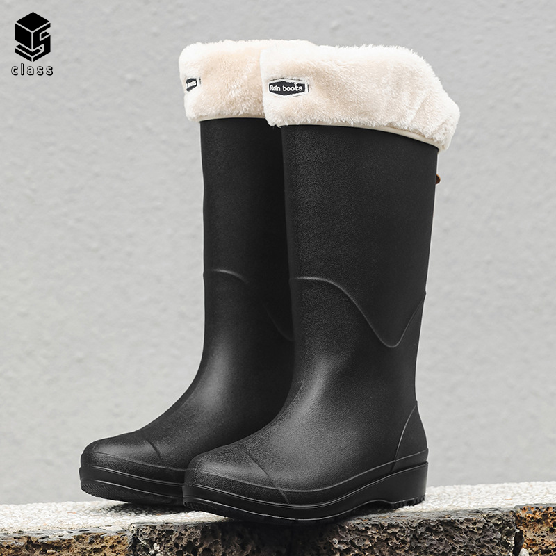 털 장화 캠핑 레인부츠 (방한)