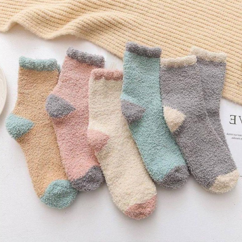 극세사 양말 보온 산모 이쁜 겨울 여자 여성 따뜻한 귀여운 임산부 롱 긴 털 두꺼운 - 상품 이미지