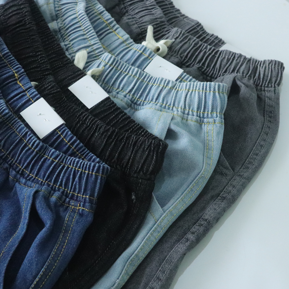 1+1 남자청바지 빅사이즈 고무줄 데님팬츠 남성와이드청바지