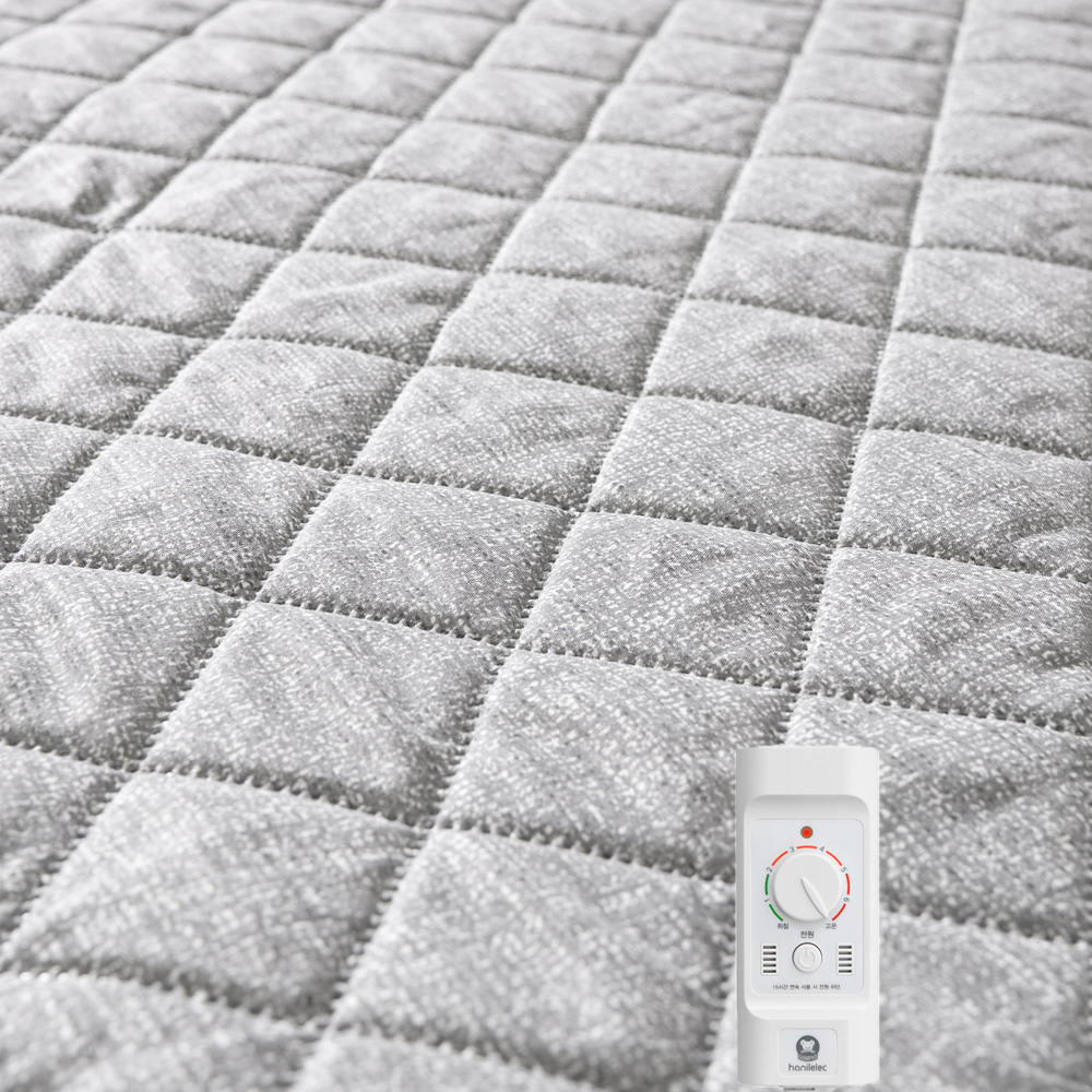 곰표한일 무자계 전자파안심 워셔블 탄소매트 전기요 그레이 미니싱글