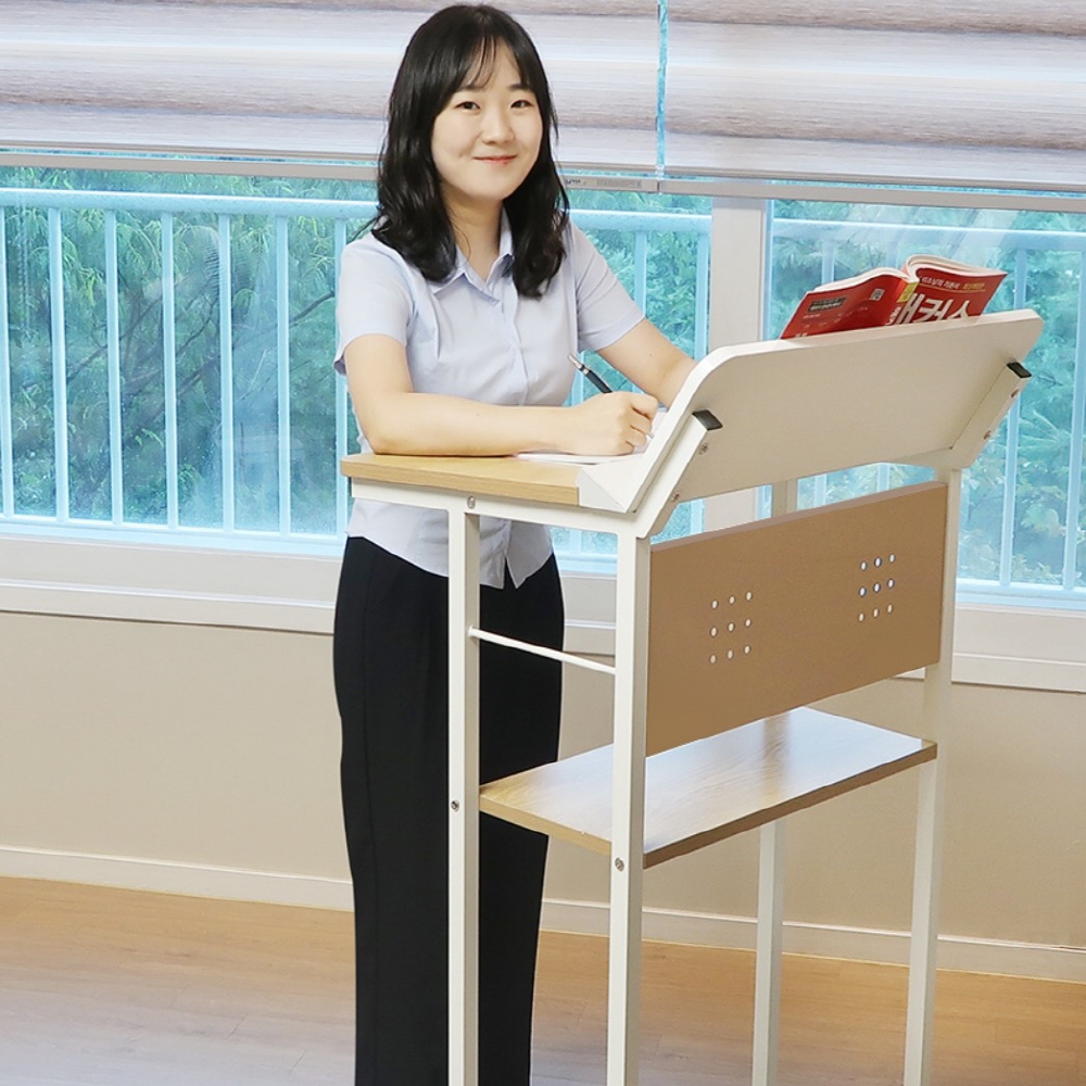 키다리 책상 서서 공부하는 허리디스크 학교 스탠딩 목디스크 쓰는 서있는 이미지 7