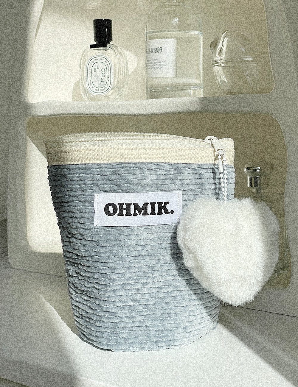 OHMIK. 오미크 파우치 디자이너 심플 이너백 화장품 여성용품 여행용 가방 - 상세 이미지 2