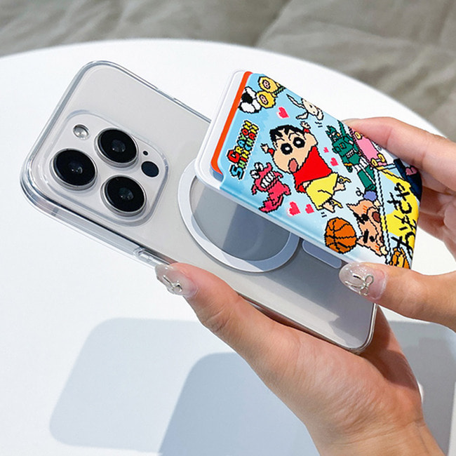 맥세이프 카드지갑 짱구 갤럭시 아이폰 맥세이프 케이스