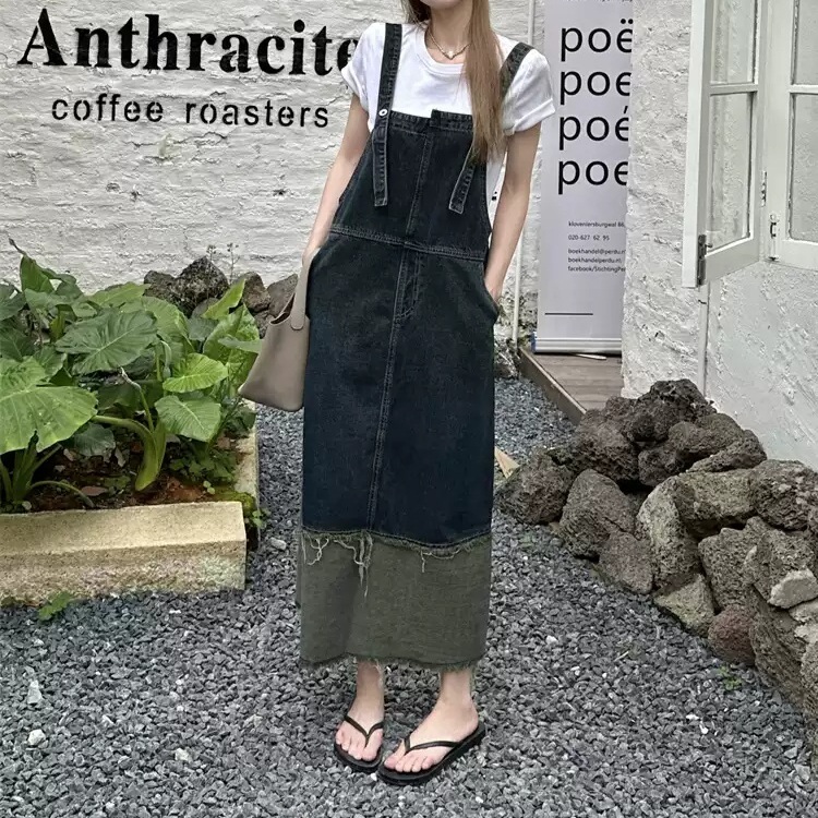 나혼자산다 566화 윤가이 치마 스커트 멜빵 데님 캐주얼 의상 옷 패션 - 상품 이미지