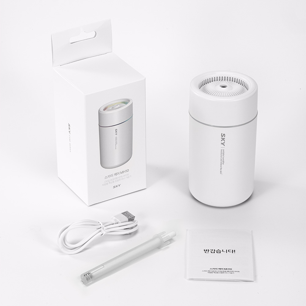 1+1 케어 MH10 C타입 차량용 책상용 초음파 미니 가습기