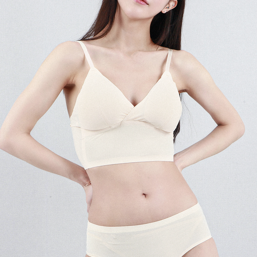 누모 누디 브라렛 메쉬 스포츠 요가 필라테스 수면 홑겹 에어홀 브라 - 상품 이미지