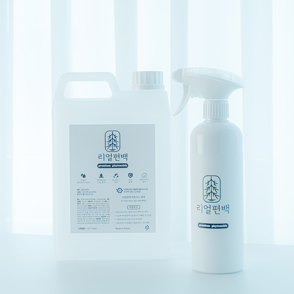 피톤치드 편백수 리필형 2L 베이크아웃 셀프 새집증후군 증상 원인 인테리어 시공 새가구 새차 진드기 집먼지 이불 침대 페인트 벽지 탄 냄새 제거 방법 제거제 편백오일 천연 탈취제