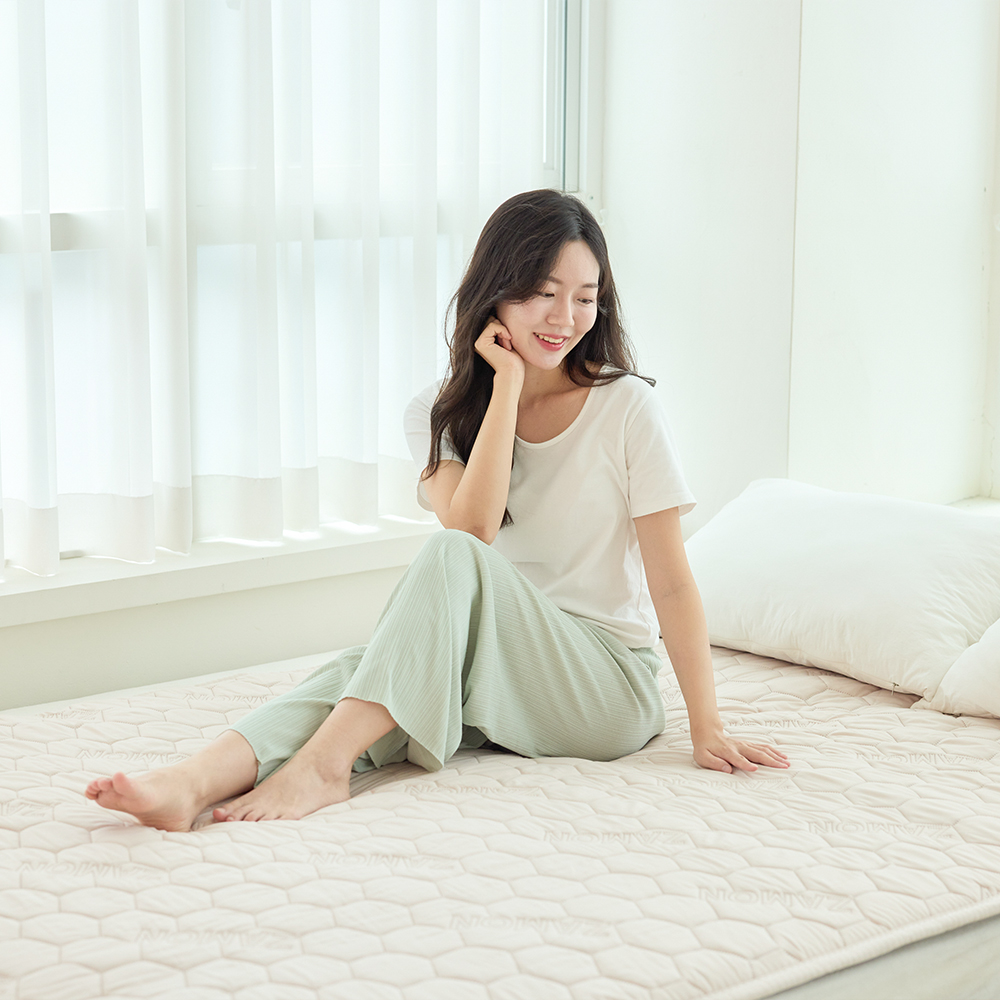 잠온 토퍼형 탄소매트 전기요 카본 전기매트 침대 전기장판 EMF 탄소 그래핀 싱글