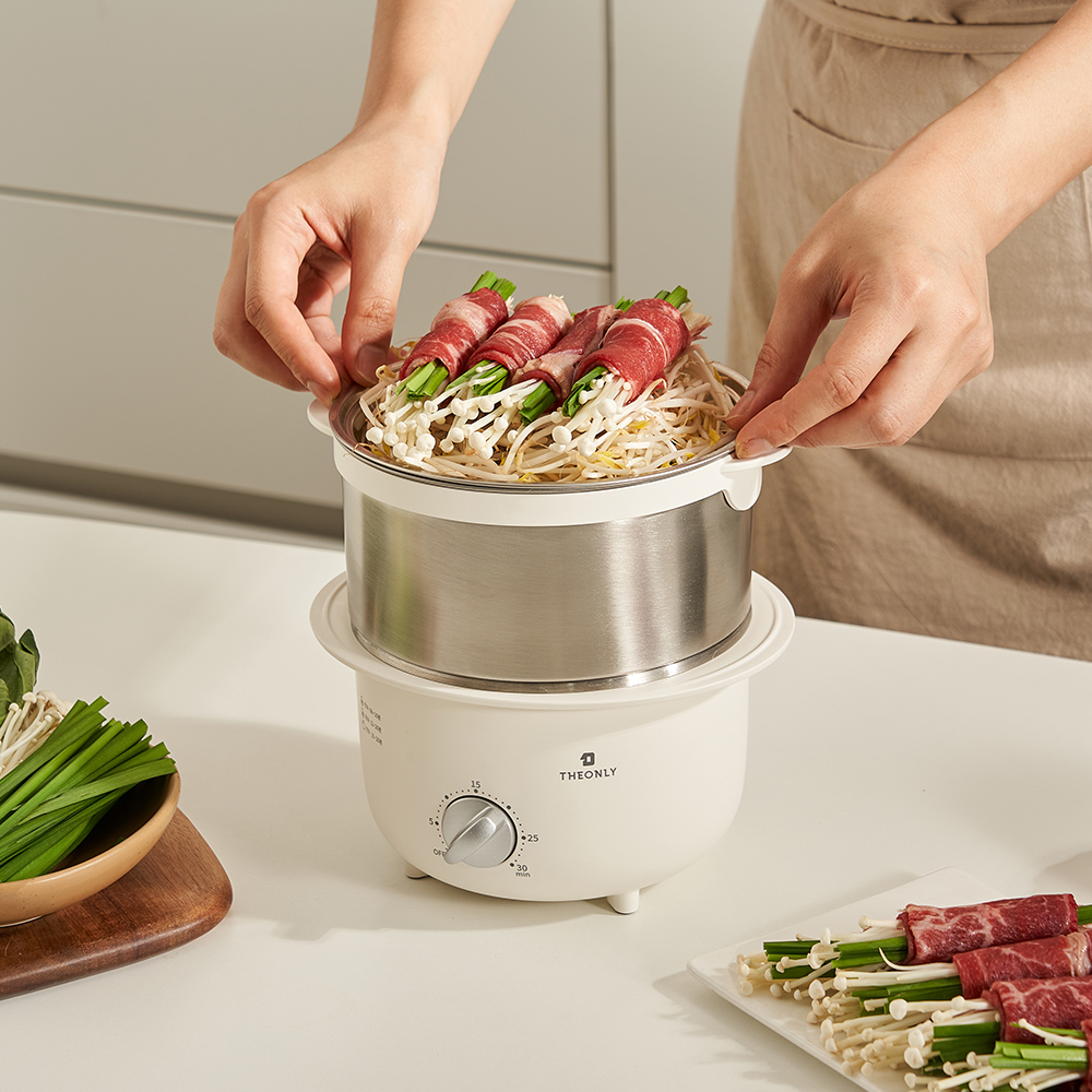 디온리 올스텐 2단 계란찜기 30분 타이머 계란삶는기계 고구마 감동란 NBE328S